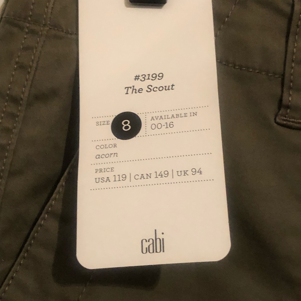 NWT Cabi The Scout Pant size 8